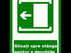 Placuta de iesire glisati spre dreapta pentru a stanga